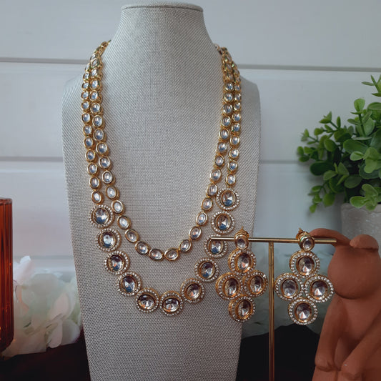 Long Kundan Necklace Set